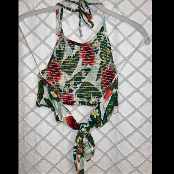 Crop top-Hawaiian print - Picture 2 of 3